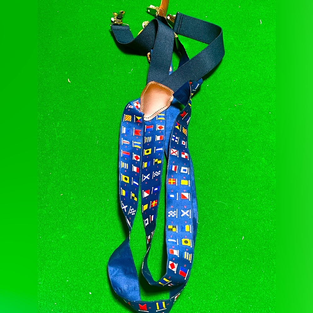 Mens suspenders mix flags.